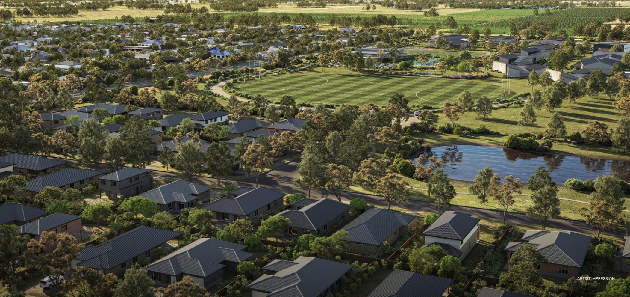 Uptown Estate Shepparton North aerial render